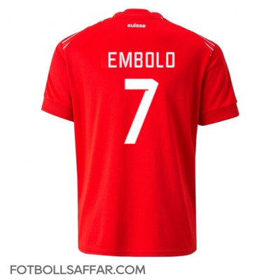 Schweiz Breel Embolo #7 Hemmatröja VM 2022 Kortärmad